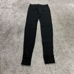 Polar Edge Thermal Base Layer Pants Mens Small Black Waffle Outdoor Camp 24x27